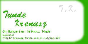 tunde krenusz business card